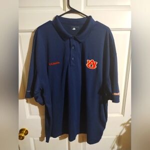 Columbia Auburn Tigers Columbia PFG Navy Blue Short Sleeve Polo Shirt sz 2xl